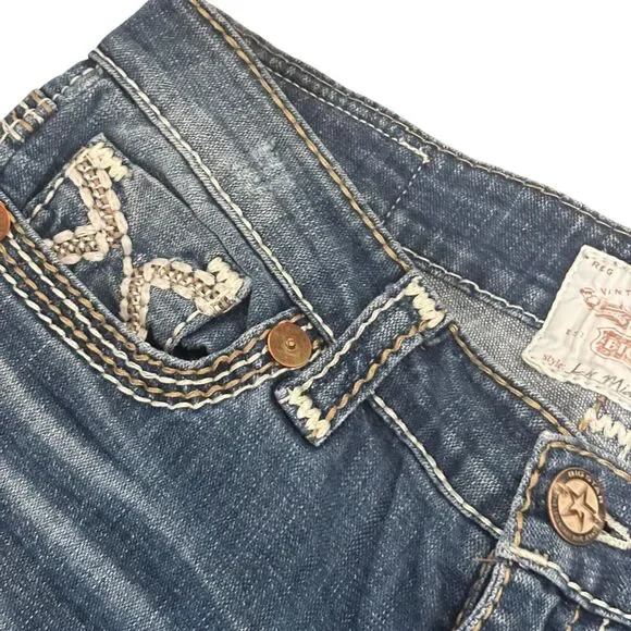 Big Star Liv Jeans Wms Sz 27L** Blue Stonewashed Mid Rise Skinny - Picture 5 of 7